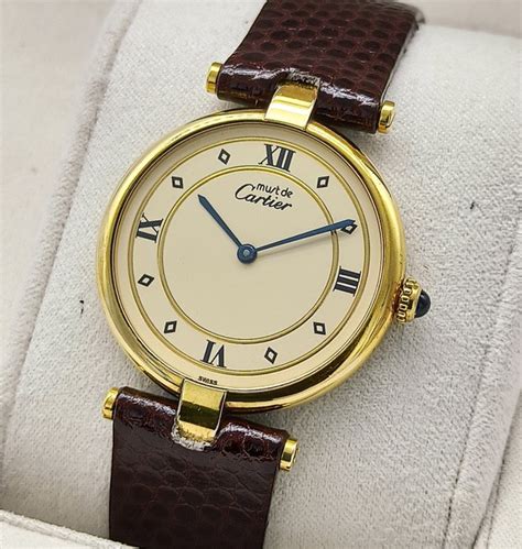 must de cartier paris vermeil quartz argent 925 catawiki|Cartier Vermeil Must 590003 .